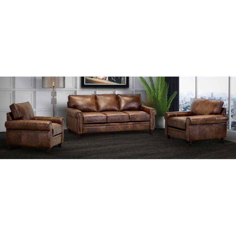 Brown sofa and store chair set